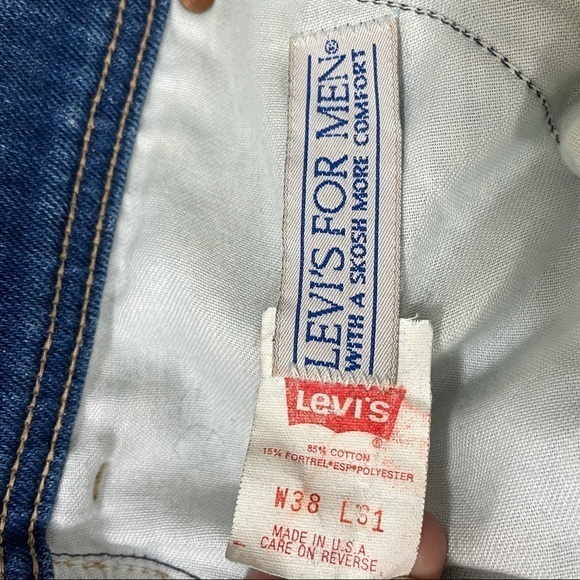 Vintage levis straight leg  blue made in USA 38 - Picture 9 of 14
